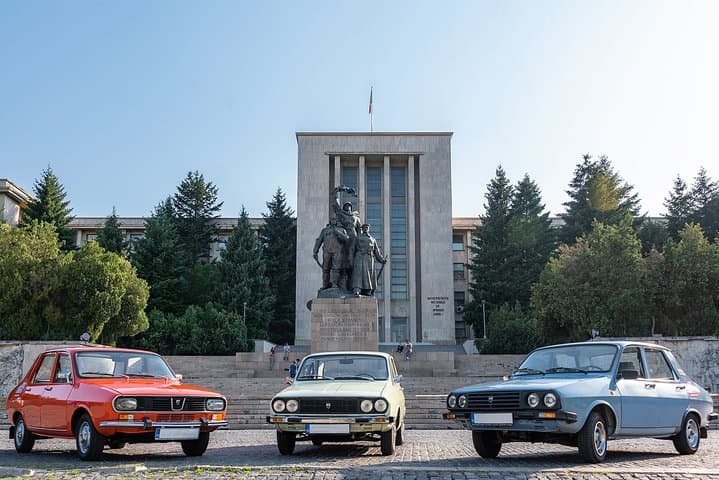Private-Red Patrol Bucharest Flea Market Tour with a Romanian car