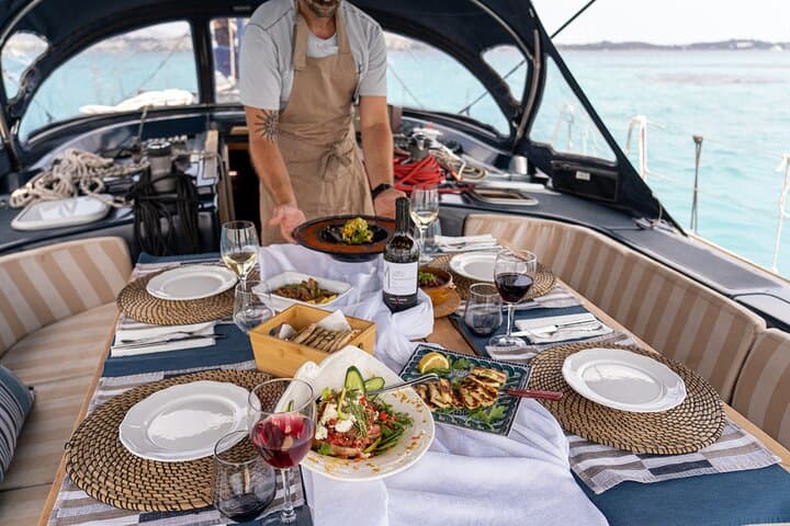 Greek Gastronomy & Wine Pairing Cruise with a Sommelier in Athens