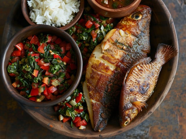 A picture of Banku and Tilapia